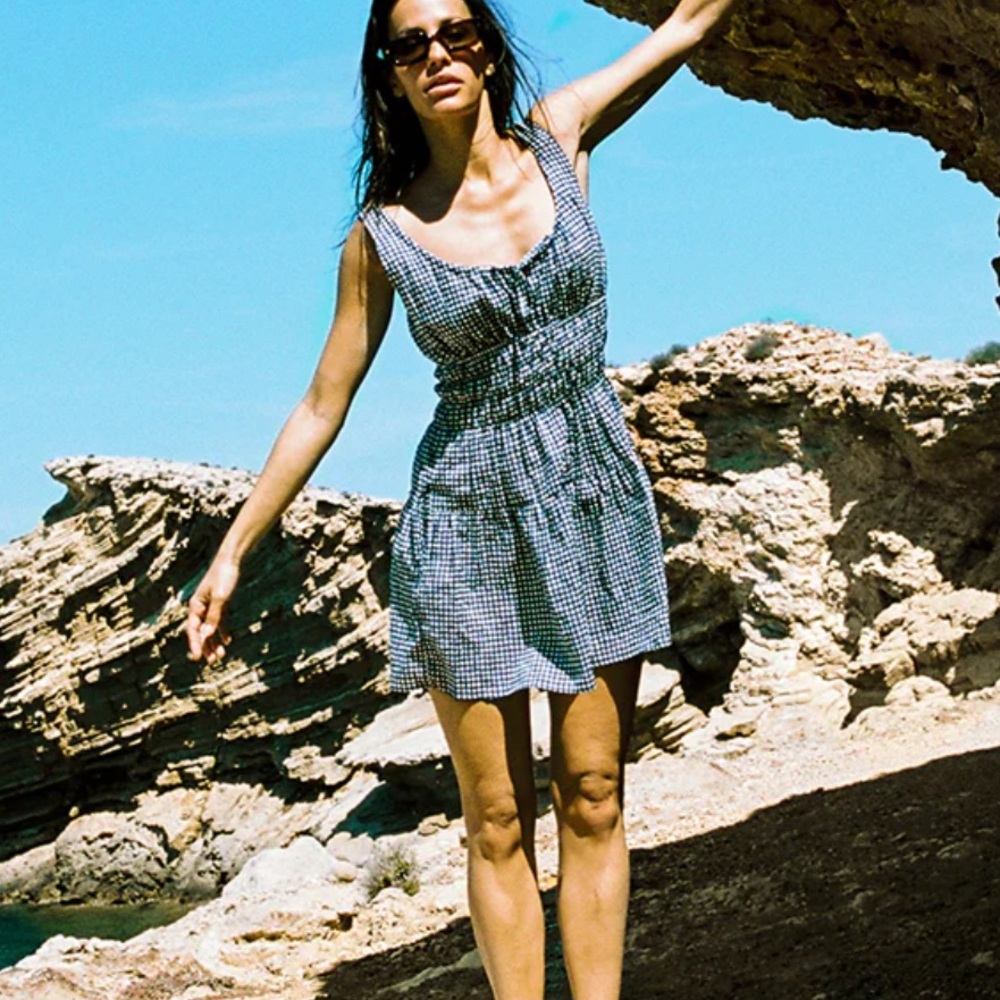 Ciao Lucia blue checker Gianlica dress size M currently sold out